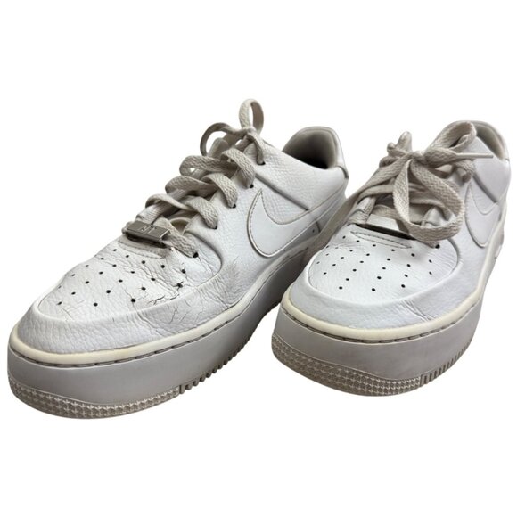 Nike Shoes - Nike Air Force 1 Low Womens Sneakers White Leather Size 8.5 Casual Shoes